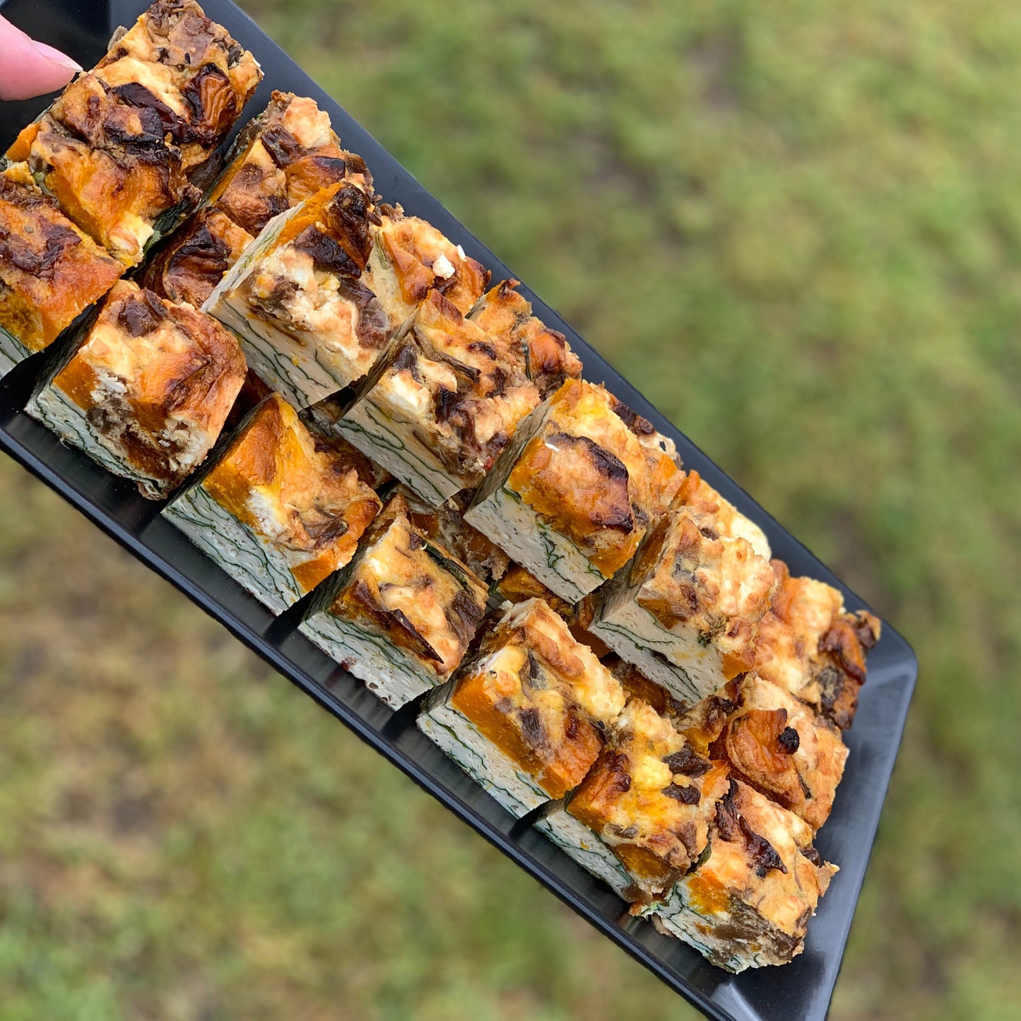 GLC: Roast Pumpkin, Caramelised Onion & Buffalo Feta Frittata with rocket salad (GF)