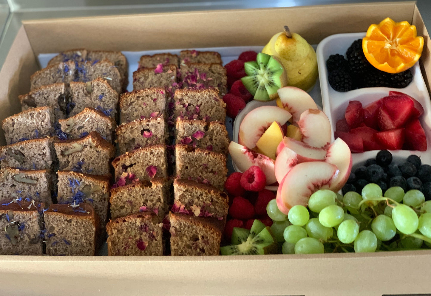 Banana Bread with Seasonal Fruit