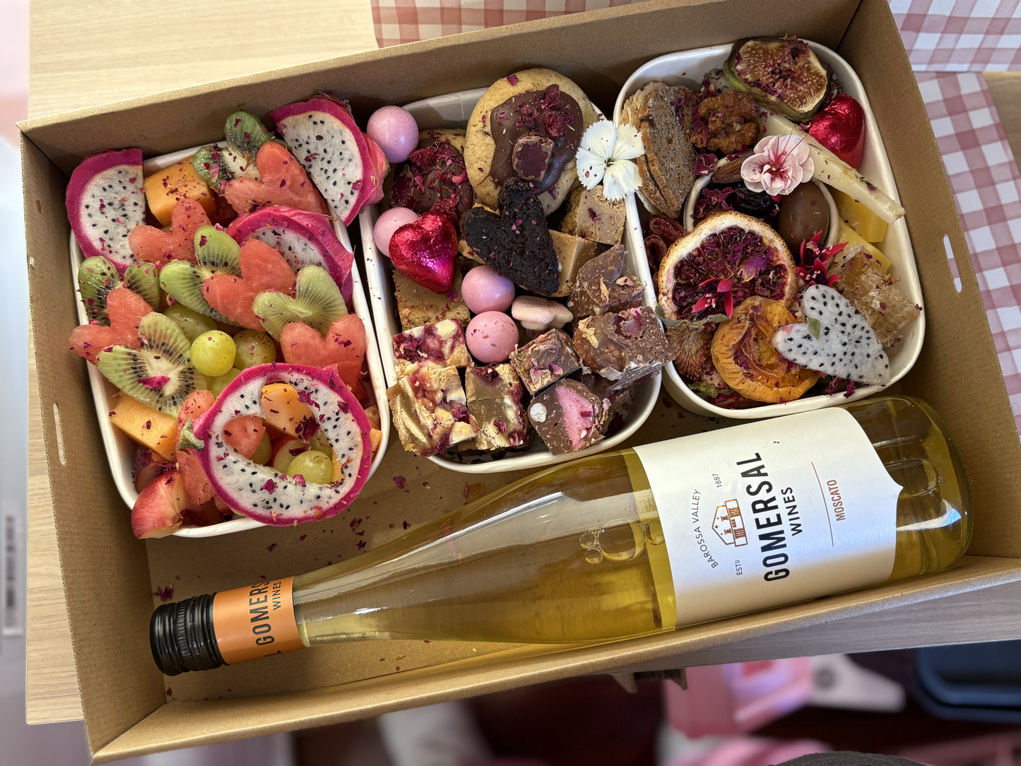 Valentine's luxe picnic lovers graze