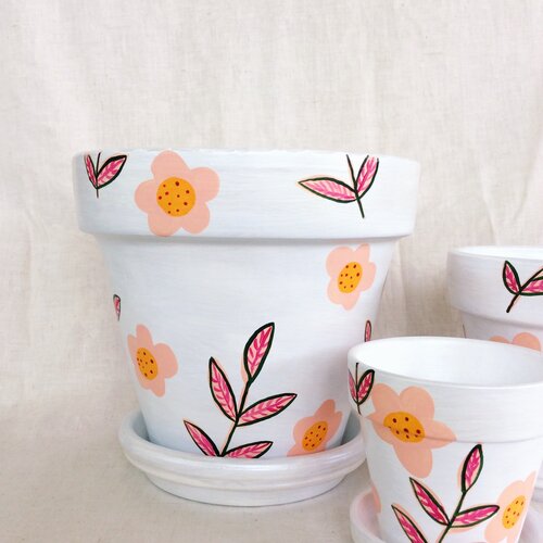 Hand painted planters