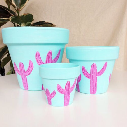 Hand painted planters